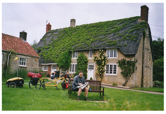 Dorf mit Steinhäusern